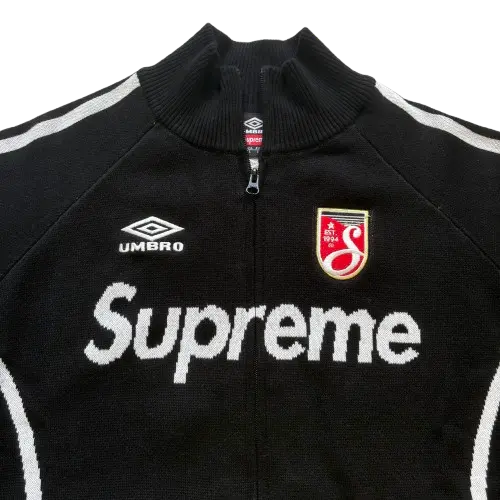 Supreme Umbro Zip Up Sweater Black Hypelusitana