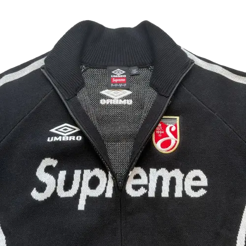 Supreme Umbro Zip Up Sweater Black Hypelusitana