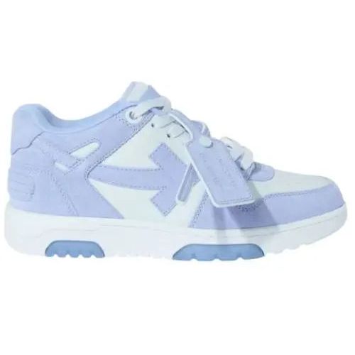 OFF-WHITE Out Of Office OOO Low Tops Dusty Blue Ice Out Suede Hypelusitana