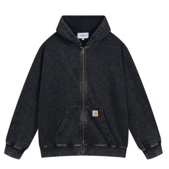 Sudadera negra con cremallera Carhartt