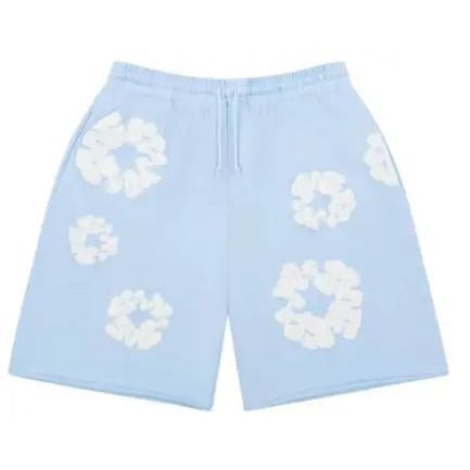 Denim Tears The Cotton Wreath Sweatshorts Powder Blue HypeLusitana