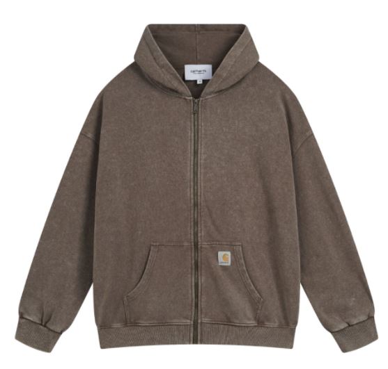 Carhartt Brown Zip Up Hoodie
