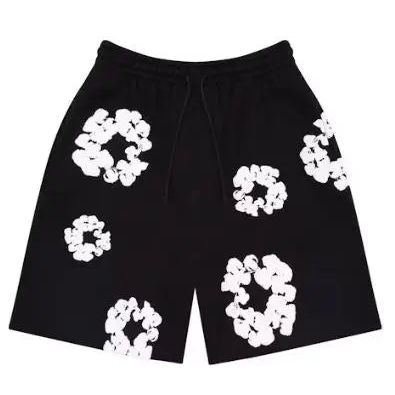 Denim Tears The Cotton Wreath Shorts Black HypeLusitana