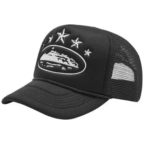 Corteiz 5 Starz Alcatraz Trucker Black HypeLusitana