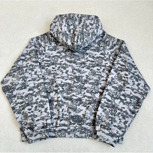 Sudadera Mertra de camuflaje gris con cremallera