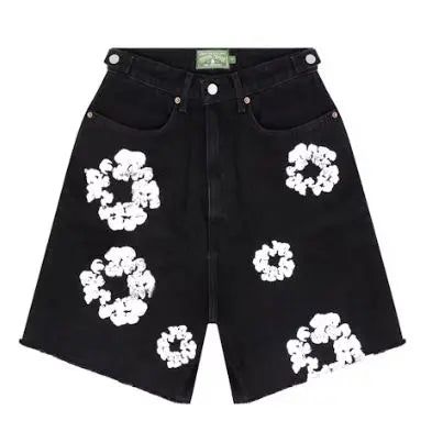 Denim Tears The Cotton Wreath Jean Short Black HypeLusitana