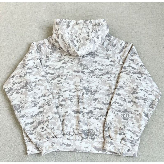 Sudadera blanca con cremallera y camuflaje Mertra