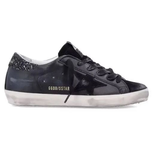 Golden Goose Superstar Black Glitter Heel Hypelusitana