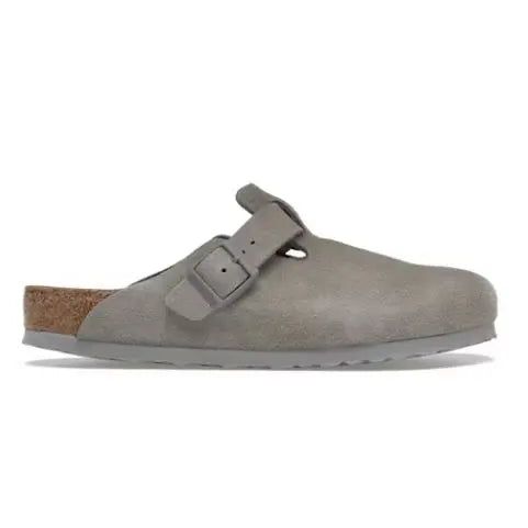 Birkenstock Boston Soft Footbed Suede Stone Coin Hypelusitana