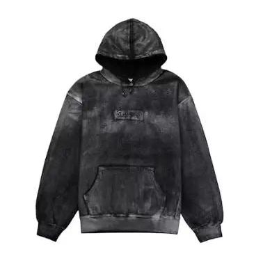 Supreme MM6 Maison Margiela Foil Box Logo Hooded Sweatshirt Black Hypelusitana