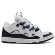 Lanvin Leather Curb White Navy Blue