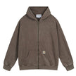 Carhartt Brown Zip Up Hoodie