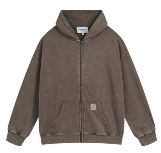 Carhartt Brown Zip Up Hoodie